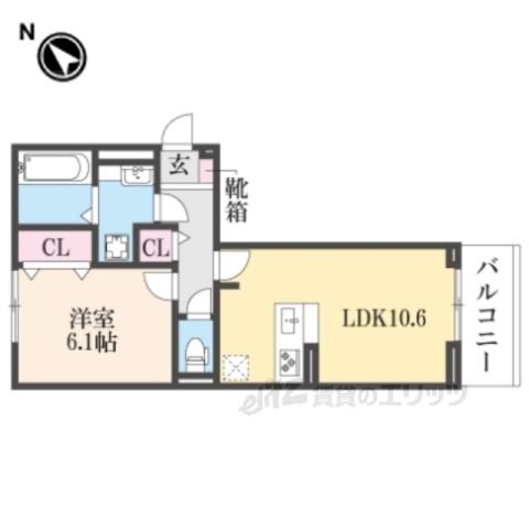BRANSIA小篠原(1LDK/1階)の間取り写真