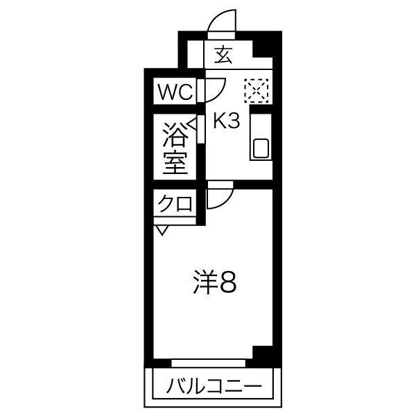 アネックス冨士(1K/2階)の間取り写真