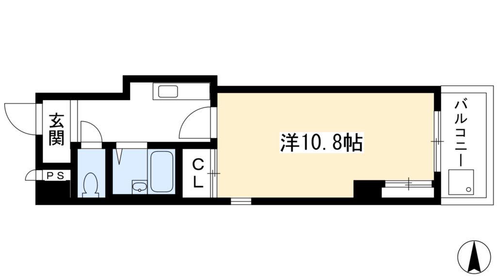 グランディールパレ(1K/1階)の間取り写真