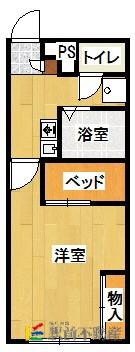 レオパレスCO OASIS(1K/1階)の間取り写真