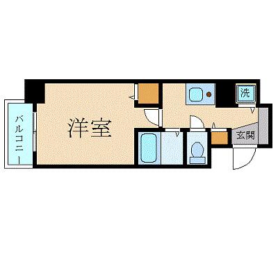 スカイコート日本橋浜町第3(1K/5階)の間取り写真