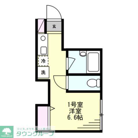 ベイルーム吉野町(ワンルーム/3階)の間取り写真