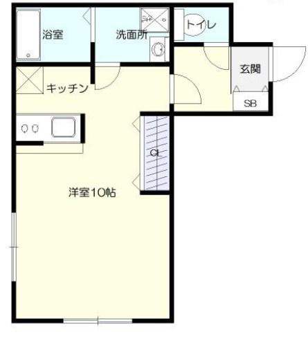 パティオ長嶺(ワンルーム/2階)の間取り写真