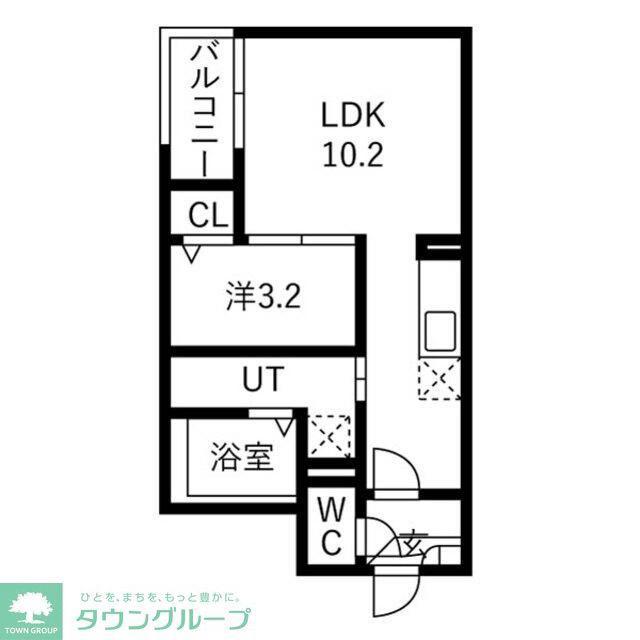 JACK HORISAKII(1LDK/1階)の間取り写真