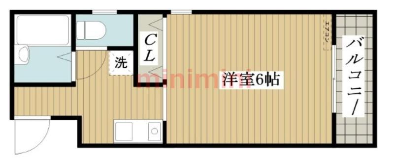 池上マンション(1K/2階)の間取り写真