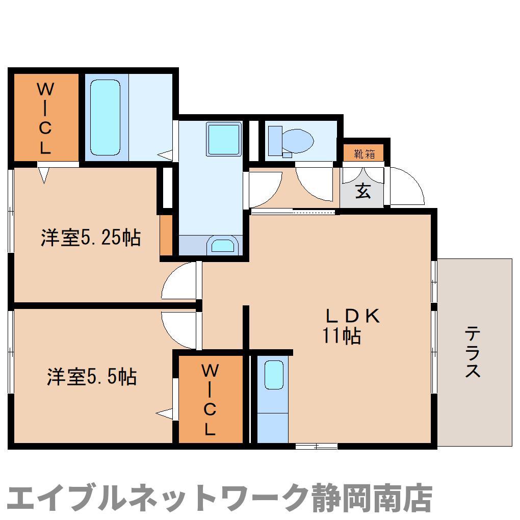 カサデコリーナ(2LDK/1階)の間取り写真