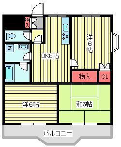戸田公園ステイタス(3DK/9階)の間取り写真