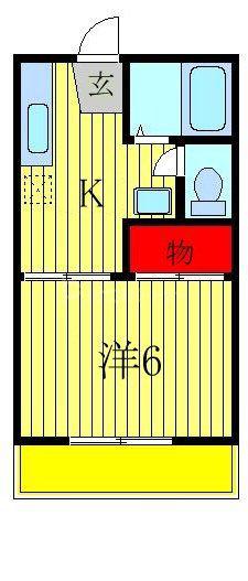 クラタコーポ(1K/2階)の間取り写真