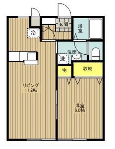 コンフォート東久留米A(1LDK/1階)の間取り写真