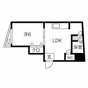 メゾン南大塚(1LDK/6階)の間取り写真
