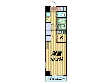 LE VENT 覚王山(1K/6階)の間取り写真