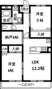 LIFORT (2LDK/4階)の間取り写真