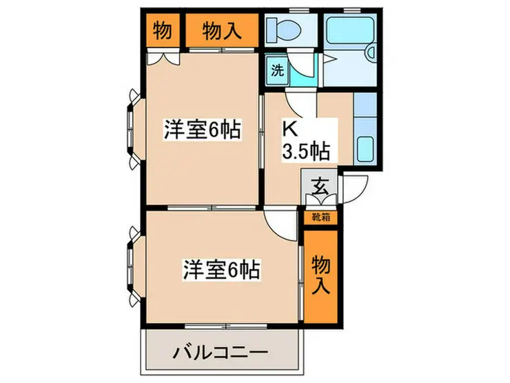 ファミリアハイツ立川 2階階 間取り