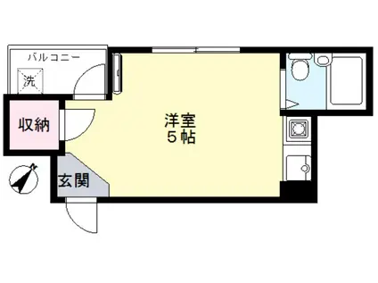 コーポハシモト(ワンルーム/5階)の間取り写真