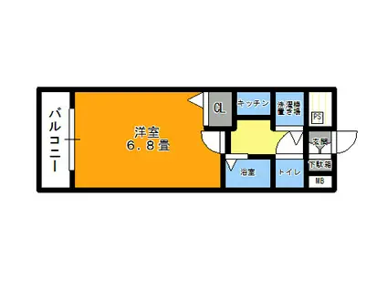 ライオンズマンション小倉駅南第3(1K/11階)の間取り写真