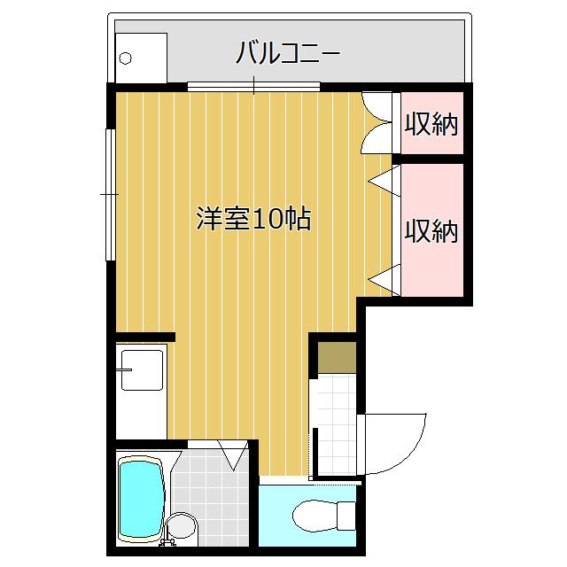 コーポラスM1(1K/3階)の間取り写真