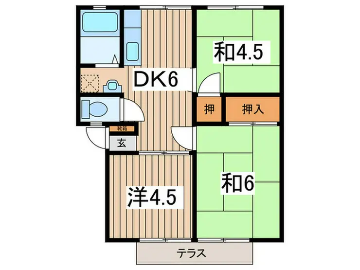 ヒロパレスA 1階階 間取り