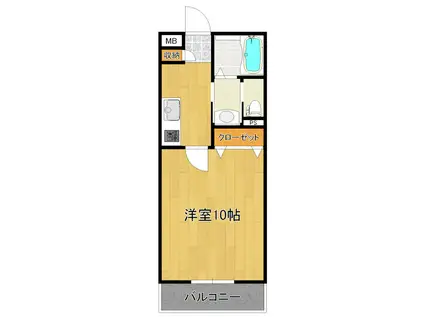 SAKASU AZABU(1K/2階)の間取り写真