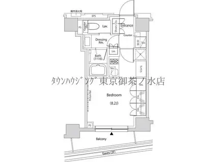 ザ・パークハビオ文京目白台プレイス(ワンルーム/5階)の間取り写真
