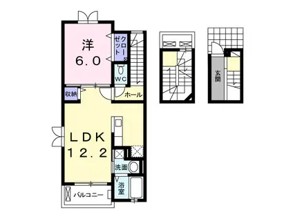 パーク町田(1LDK/3階)の間取り写真
