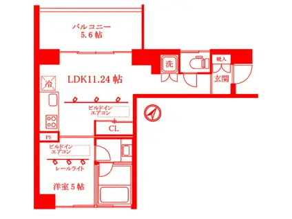  F-TERRACE (1LDK/4階)の間取り写真