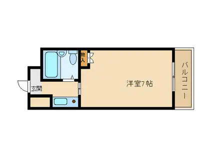 泉ヶ丘・アイビースクエア(1K/1階)の間取り写真