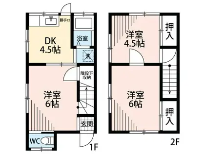 元欠町メゾネット(3DK)の間取り写真
