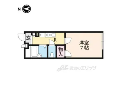 レオパレスひつかわ(1K/2階)の間取り写真