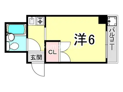 アクティ甲南(1K/2階)の間取り写真