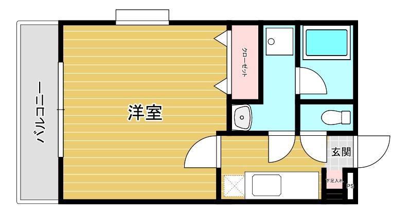東古松S-1ビル(1K/3階)の間取り写真