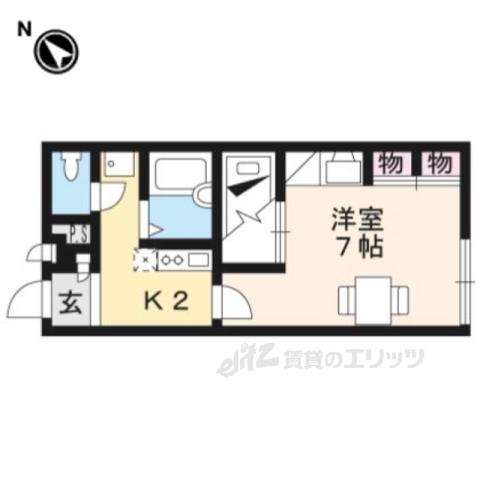 レオパレスWING(1K/2階)の間取り写真