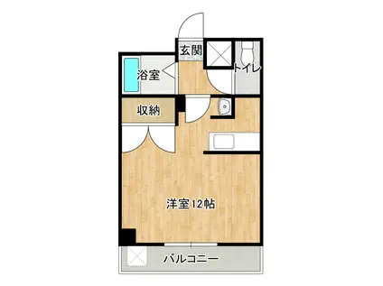 立野マンション(ワンルーム/6階)の間取り写真