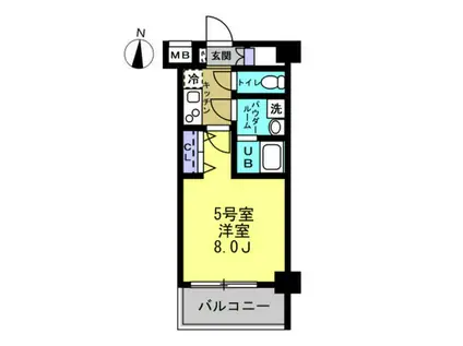 ルーラル二十五番館(1K/5階)の間取り写真