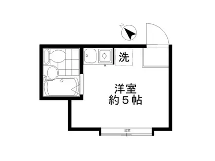 アーバンプレイス和泉III B棟(ワンルーム/1階)の間取り写真