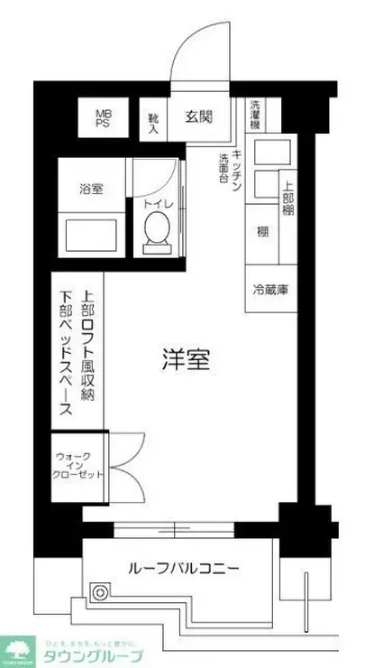浅草スカイレジテル 12階階 間取り