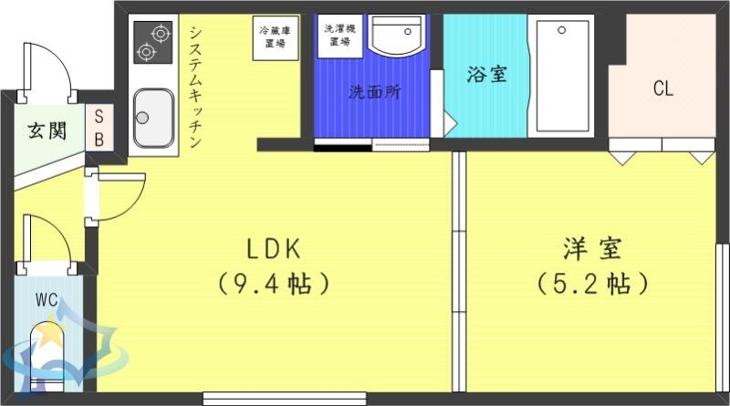 K・Sー11(1LDK/3階)の間取り写真