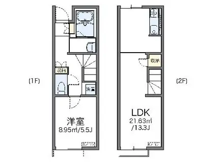 レオネクストフィオーレIII(1LDK/1階)の間取り写真