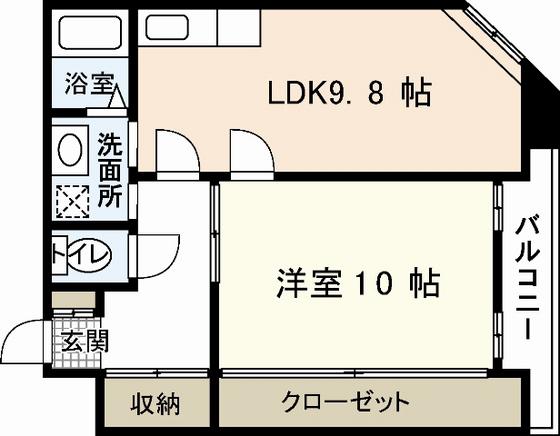 モリヤビル(2DK/2階)の間取り写真