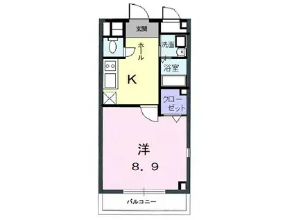 センテナリオK(1K/2階)の間取り写真