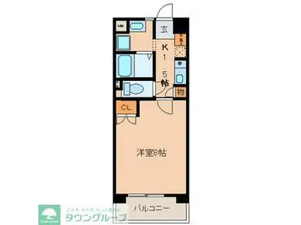 ガーデンハイツマルタカⅡ(1K/6階)の間取り写真