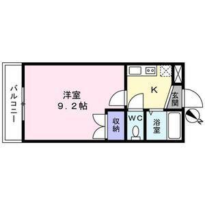 メイツ北山(1K/1階)の間取り写真