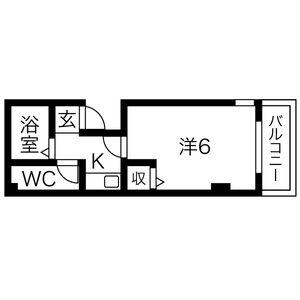 プルス御幣島(1K/1階)の間取り写真