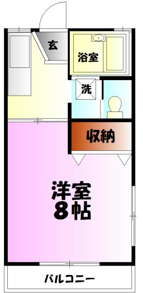 コーポミノシマ(1K/1階)の間取り写真