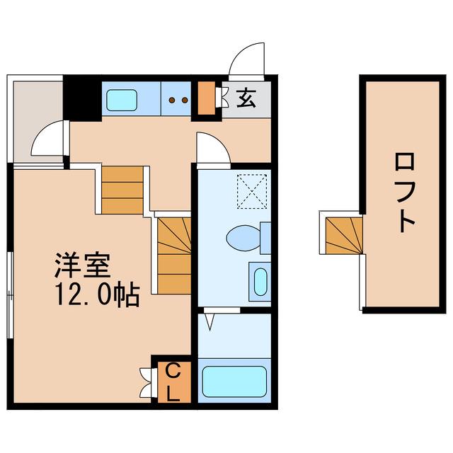 REX新栄(ワンルーム/3階)の間取り写真