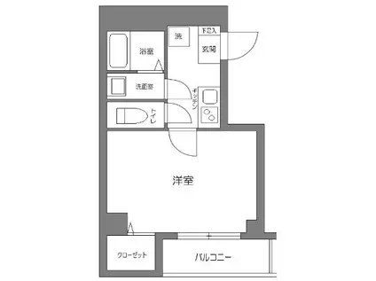 ALATO王子(1K/5階)の間取り写真