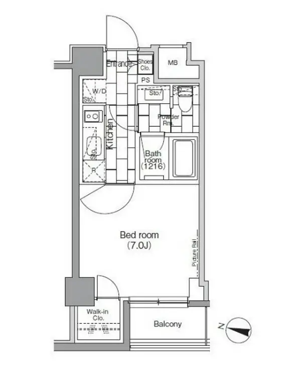 パークハビオ日本橋蛎殻町 5階階 間取り