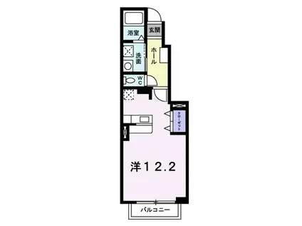 メゾンドロベリア(ワンルーム/1階)の間取り写真