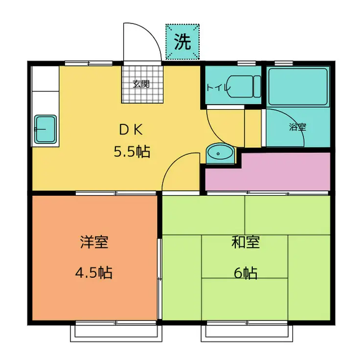 白百合ハウス 1階階 間取り