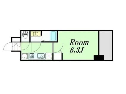 スプランディッドV(1K/6階)の間取り写真