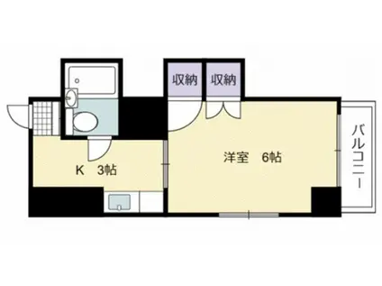 BRILLO竹屋(1K/2階)の間取り写真